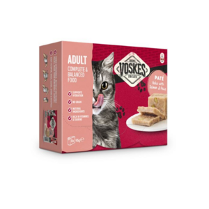 Voskes Adult Pat&eacute; hekkes lazacos p&aacute;st&eacute;tom bors&oacute;val 8x95g